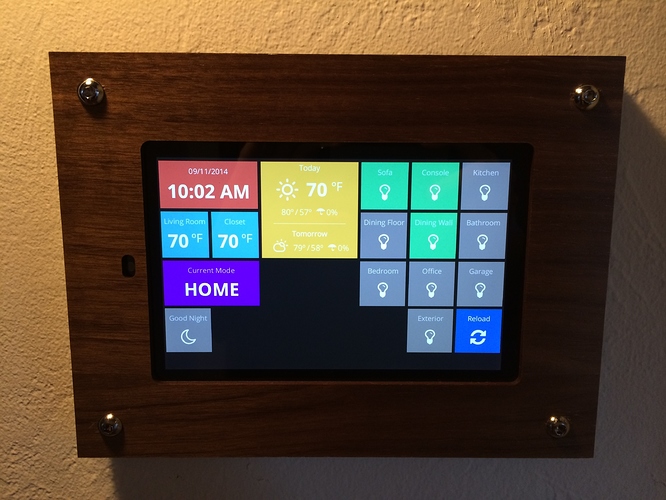 smart home control panel