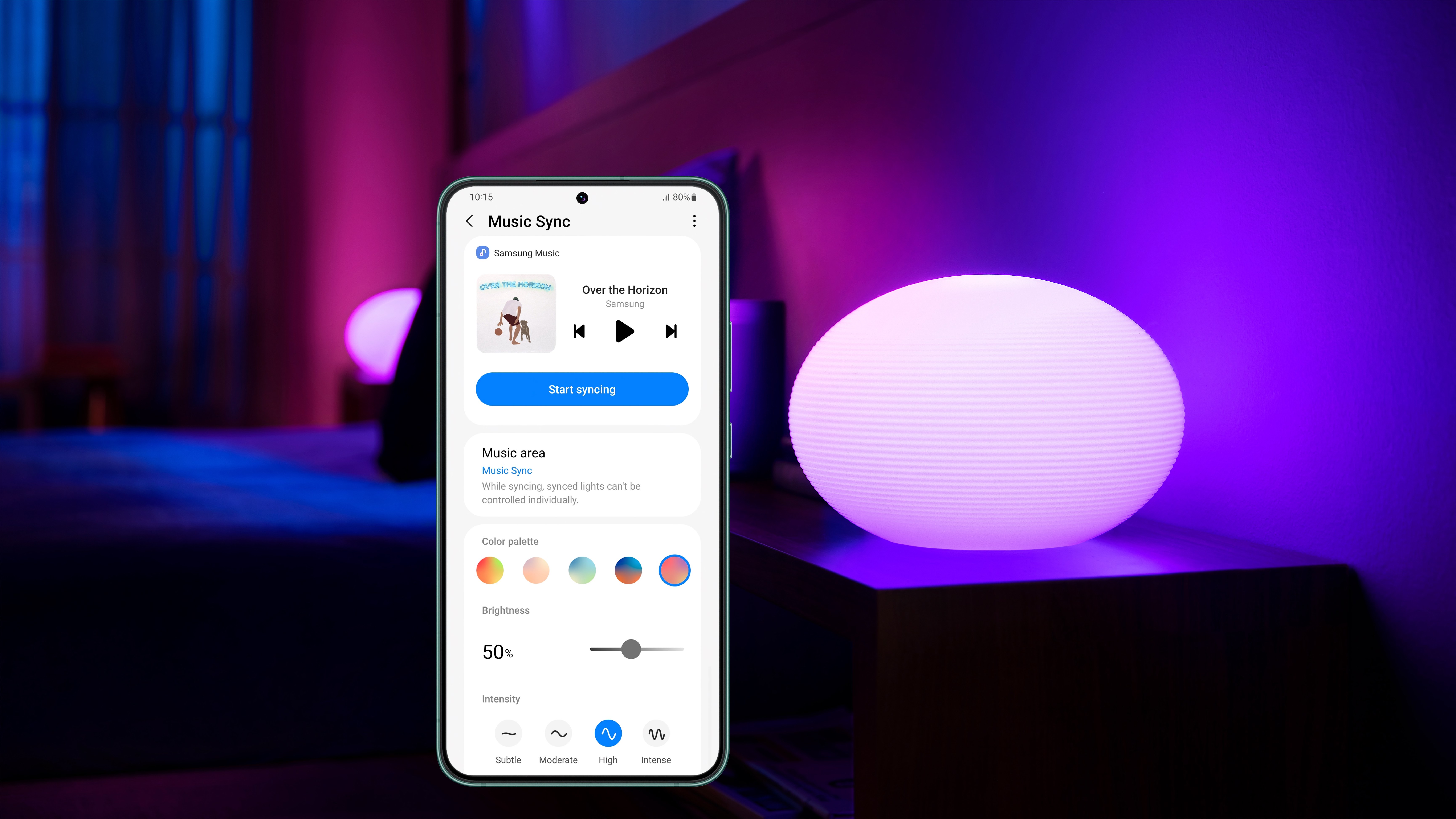 smartthings hub purple light