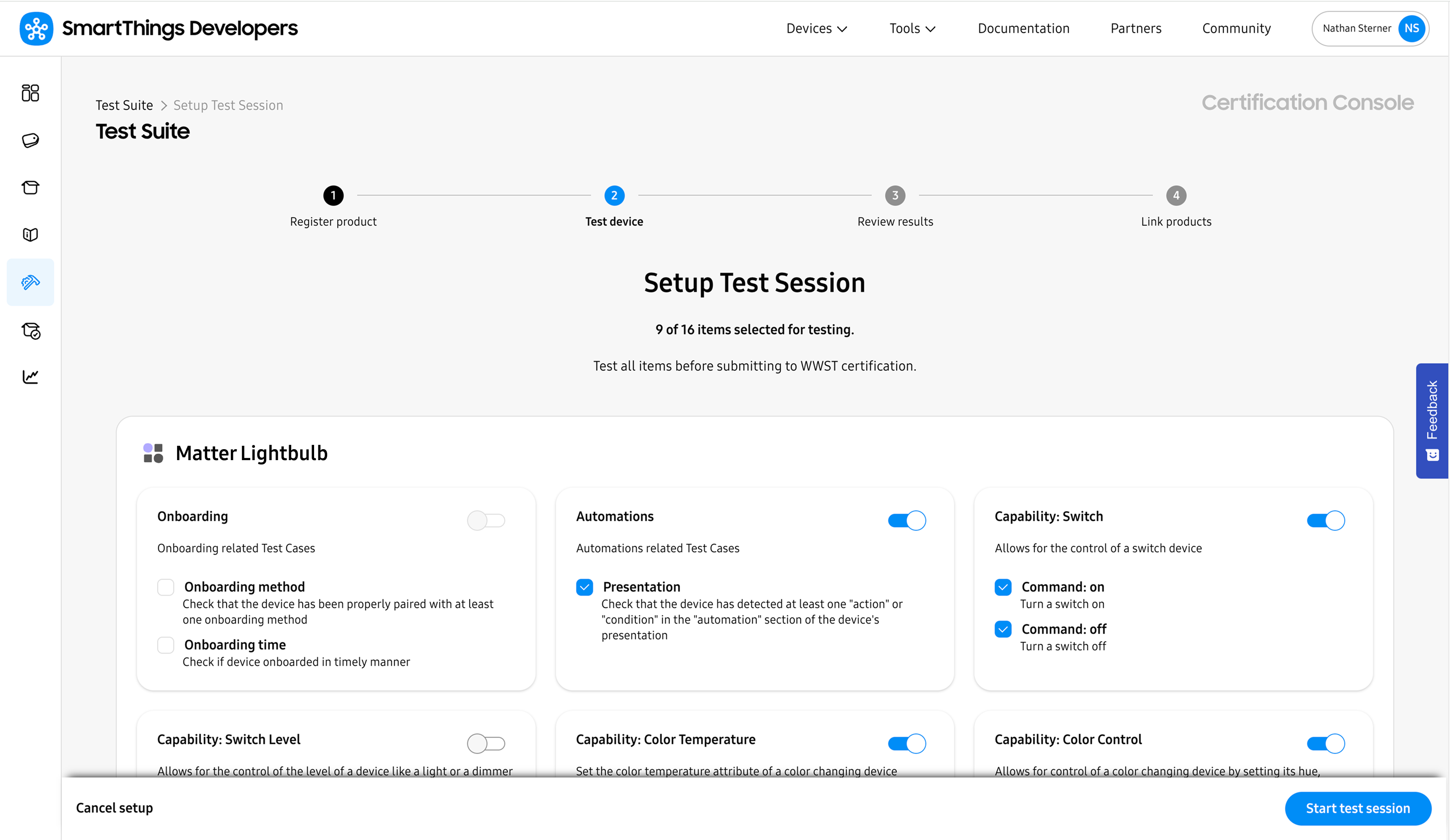 SmartThings Test Suite - Setup