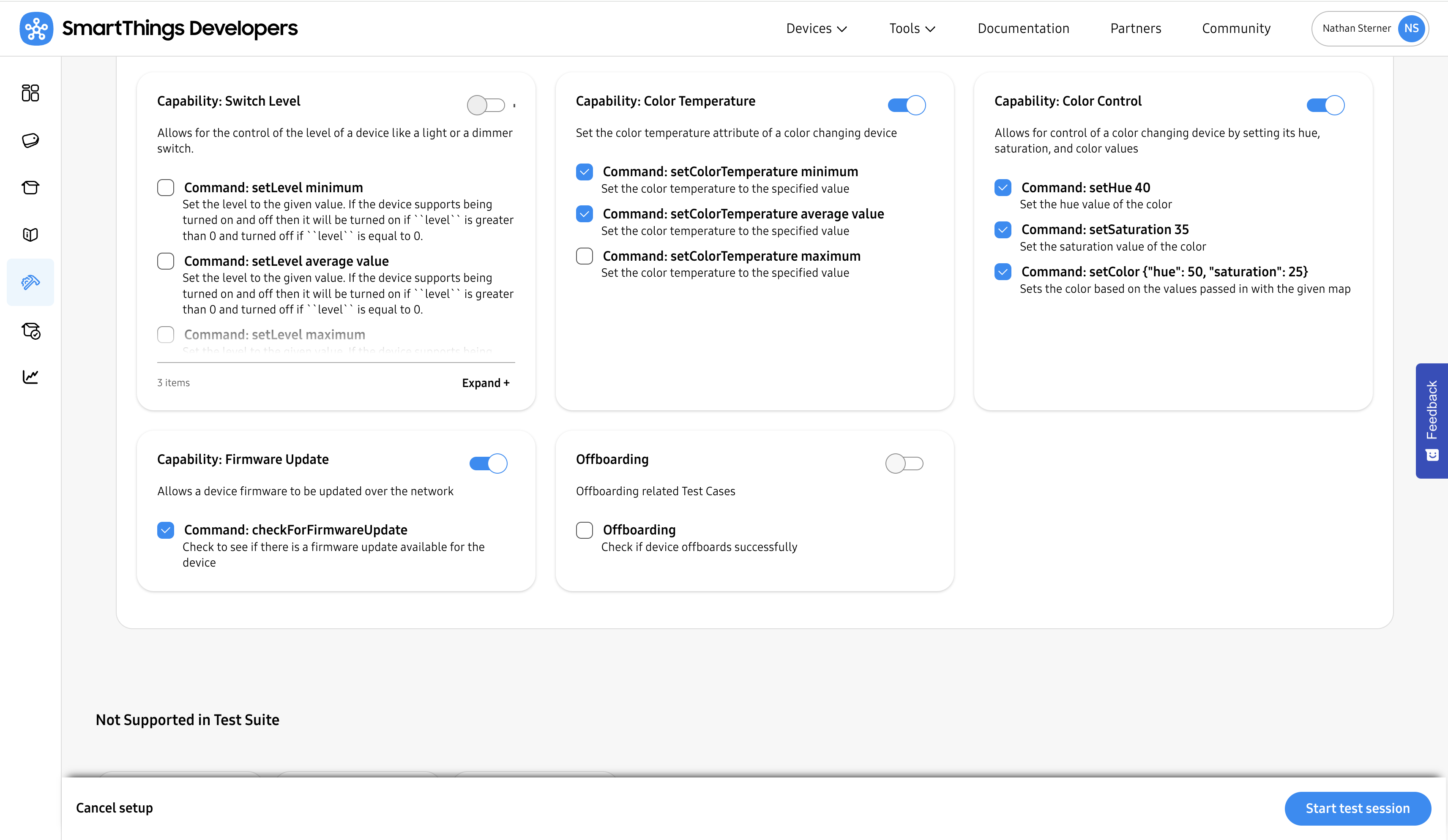 SmartThings Test Suite - Setup Details