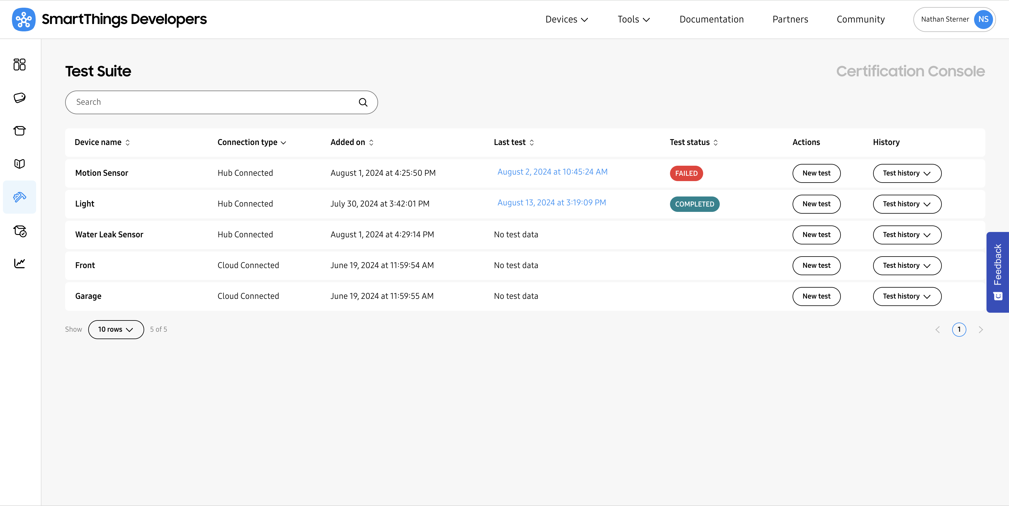 SmartThings Test Suite